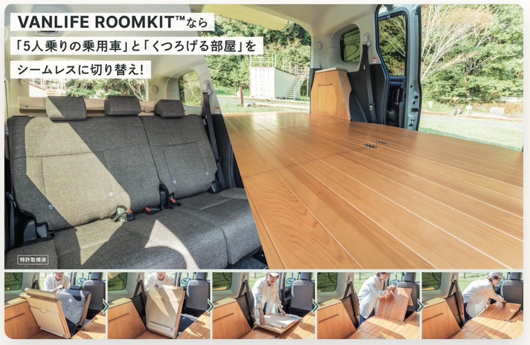 VANLIFE ROOMKIT シームレスな切り替え